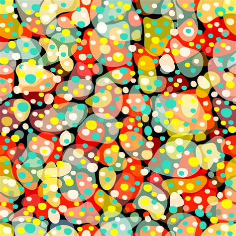 Rainbow Multicolor Abstract Spotted Seamless Pattern Background From
