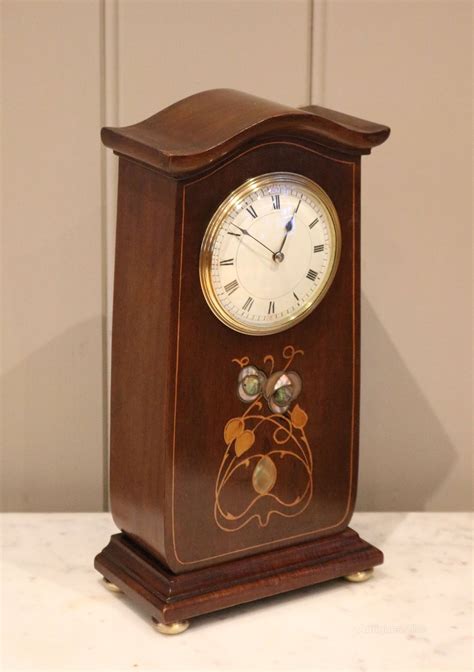 Antiques Atlas Art Nouveau Mahogany Mantel Clock