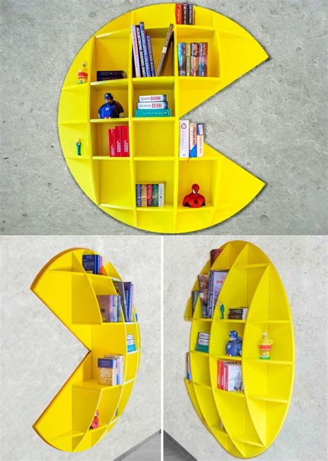 Pac Man Bookshelf Adds Nostalgic Gaming Flair To Living Room Creative