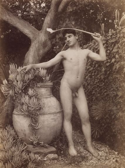 Baron Wilhelm Van Gloeden Group Of 3 Photographs Of Nude Male Figures