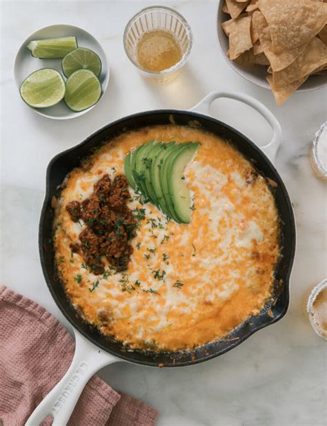 Queso Fundido Baked Cheese Appetizer A Cozy Kitchen