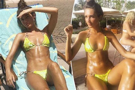 Super Tanned Megan Mckenna Flaunts Jaw Dropping Abs As She Flaunts Her Bikini Body During Break