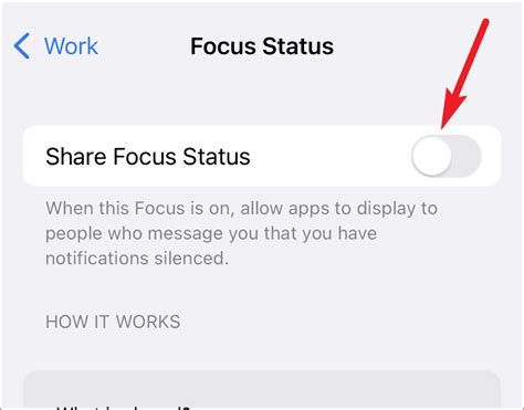 What Is Share Focus Status In Imessage On Iphone