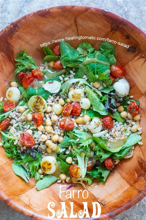 Farro Salad With Baby Kale Vegan Healing Tomato Recipes