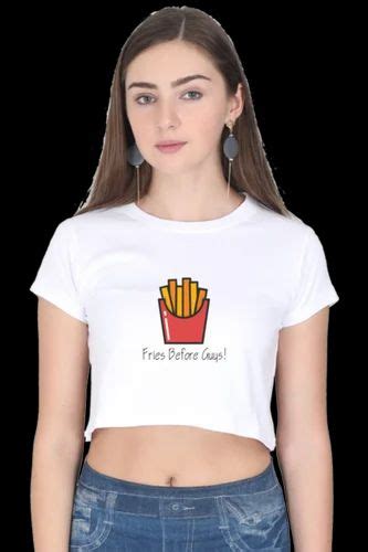 Fries Before Guys Women Crop Top Fancy Crop Top Crop Top T Shirt