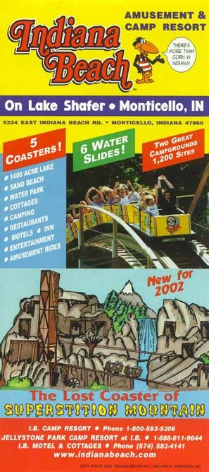 Theme Park Brochures Indiana Beach Theme Park Brochures