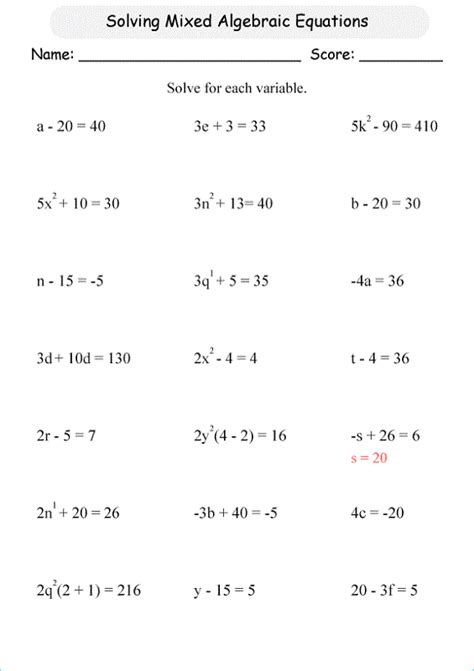 Math Homework Sheets 6th Grade Free Printable