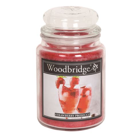 Strawberry Prosecco Woodbridge Large Scented Candle Jar