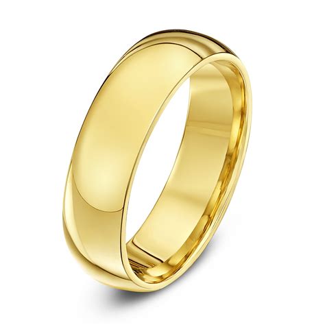Ct Yellow Gold Extra Heavy Weight Court Shape Mm Wedding Ring