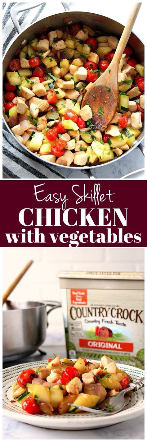 Easy Chicken Skillet with Vegetables Recipe - quick and ...