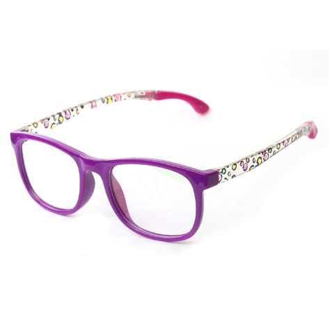 Tr90 Children Glasses Cute Dot Pattern Printed Purple Tr 90 Kids Baby