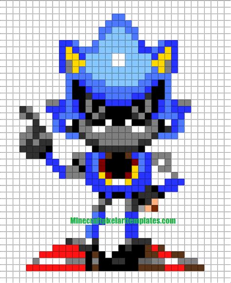 Minecraft Pixel Art Templates Metal Sonic