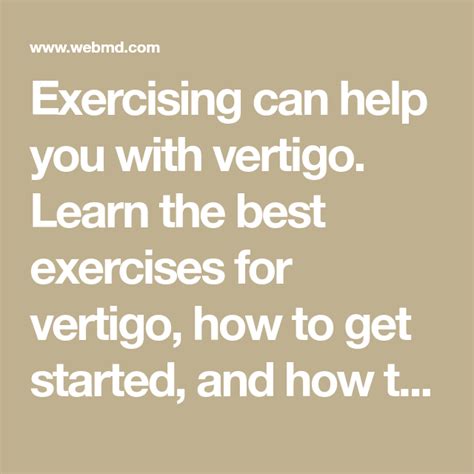 Exercising Can Help You With Vertigo Learn The Best Exercises For