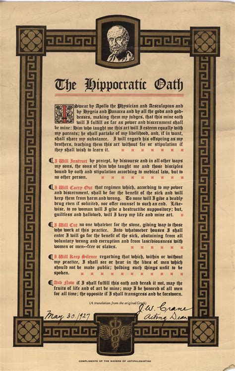 The Hippocratic Oath · History Of Medicine · Western Libraries