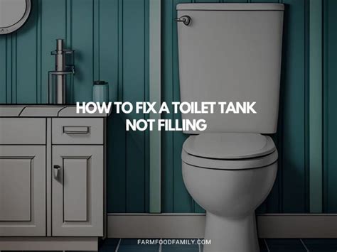 How To Fix A Toilet Tank Not Filling FarmFoodFamily