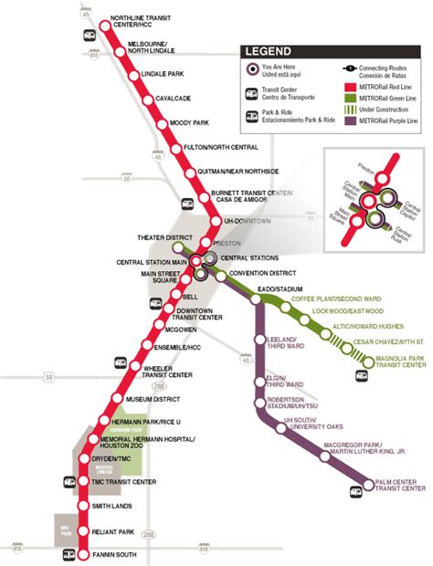 Houston Metrorail Map Greater Auckland