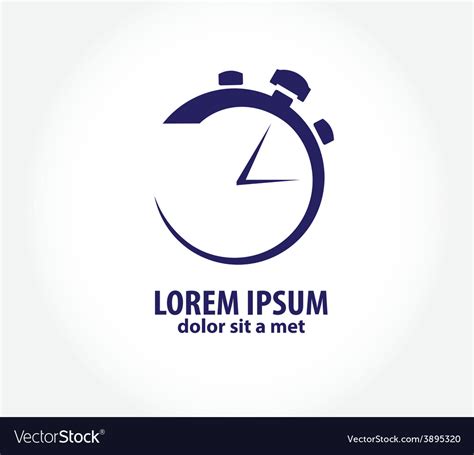 Clock Time Company Logo Design Business Royalty Free Vector