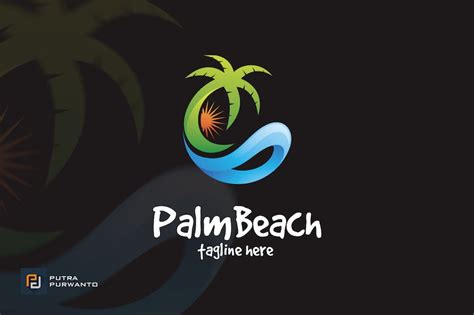 Palm Beach Logo Template Design Template Place