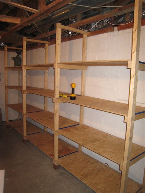 How To Build Inexpensive Basement Storage Shelves Basement Storage