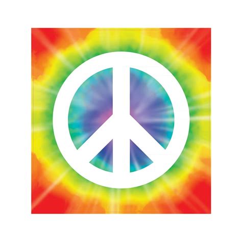 New 60s 70s Peace Sign Peel N Place Party Wall Clings Decoration