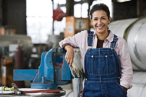 Portrait Of A Female Factory Worker By Stocksy Contributor Jetta