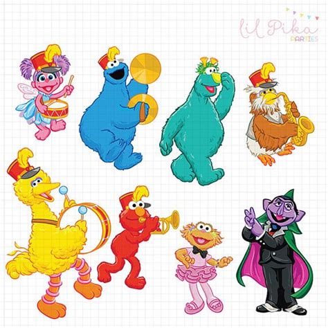 Sesame Street Characters Clipart V2 | Sesame street, Sesame street muppets, Sesame street characters