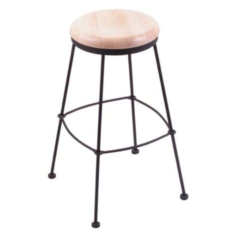 holland bar stool co 25 in stationary counter stool with wood seat black wrinkle walmart