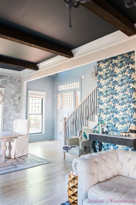 Sherwin williams eminence ceiling paint review | dengarden. Ceiling- Inkwell by Sherwin Williams. Beams: Dark Walnut ...