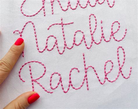 Hand Stitch Effect Font Machine Embroidery Designs In Assorted Etsy