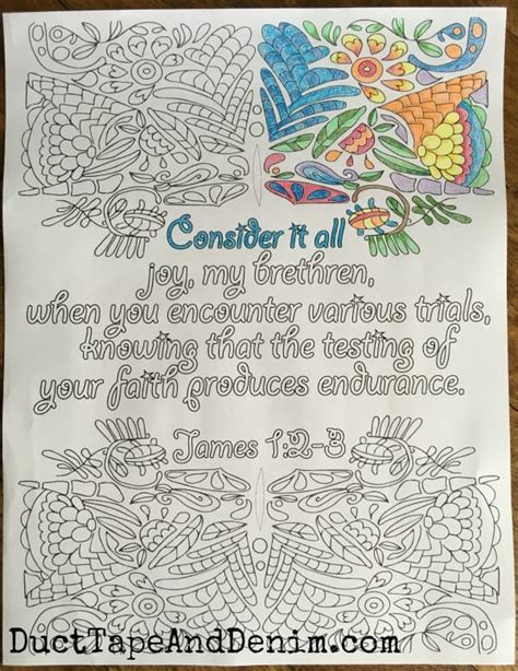 Free Scripture Verse Coloring Pages James 12 3