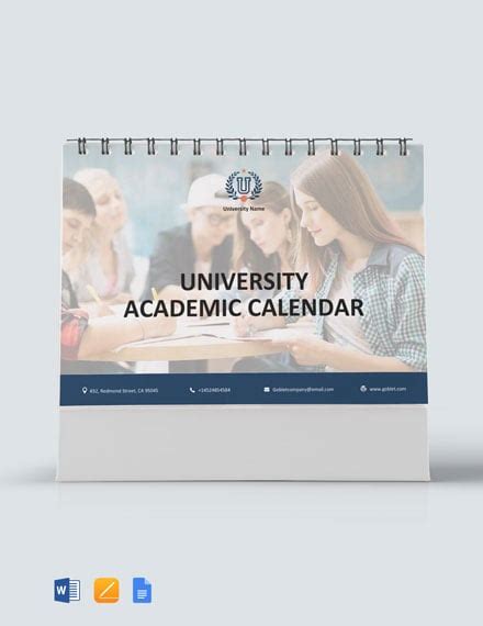Free Academic Year Calendar Templates