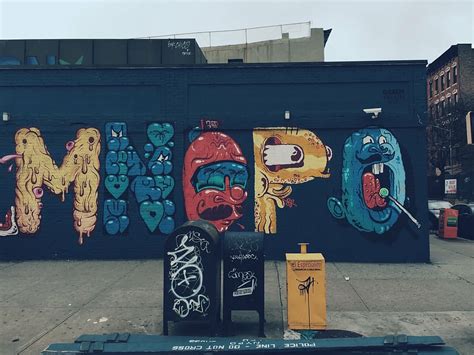 Three Assorted Color Mailbox Graffiti Wall Street Art Vandal