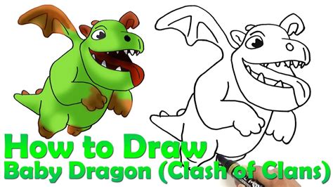 Https://tommynaija.com/draw/how To Draw A Baby Dragon From Clash Of Clans