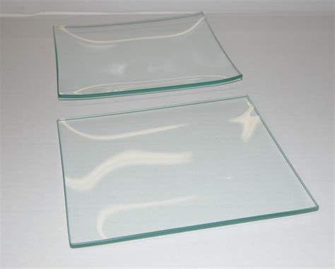 6 Square Shallow Clear Glass Plate