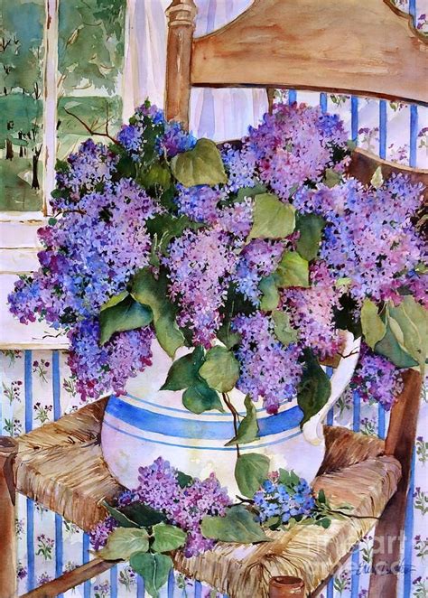 Country Lilacs By Sherri Crabtree In 2021 Lilac Painting Flower Art