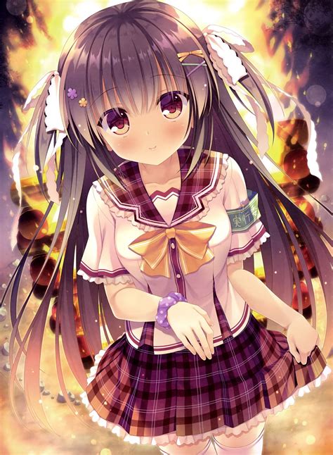 Download 2200x3000 Anime Girl Long Hair School Uniform