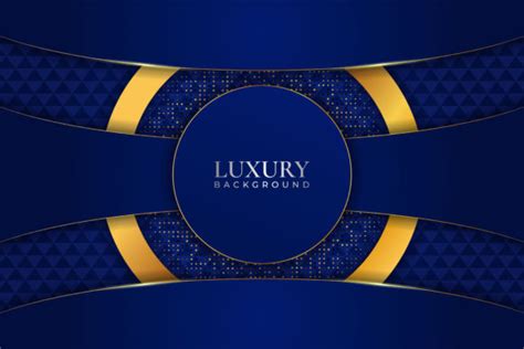 Luxury Background Circle Blue Golden Graphic By Rafanec · Creative Fabrica