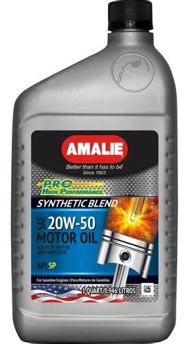 Aceite Motor Amalie Pro High 20w50 Semisintético Api Sp Cuotas Sin