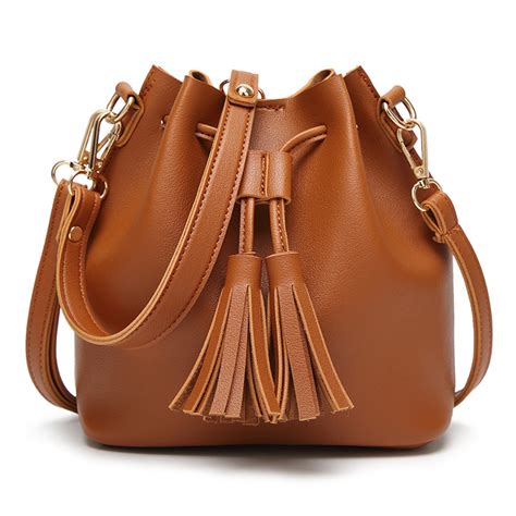 Vintage Solid Leather Handbag Cross Body Women Shoulder Bag With