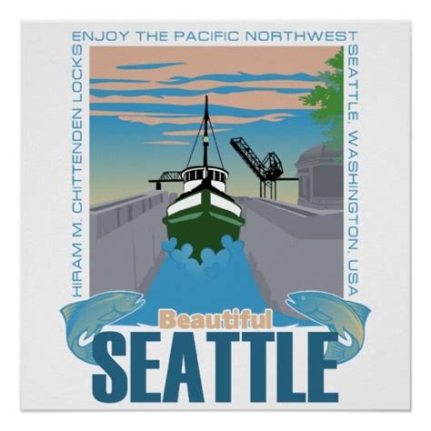 Beautiful Seattle Poster Seattle Poster Poster Custom