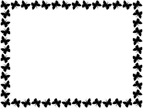 Butterfly Frame Black Openclipart