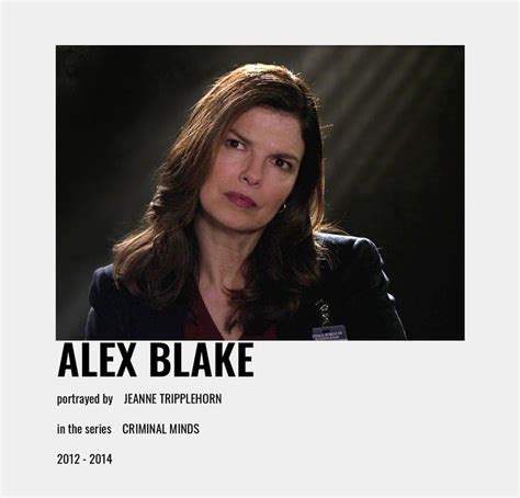 Alex Blake Polaroid Poster By Me Ju Cht Criminal Minds Criminal Minds Cast Movie Poster Wall