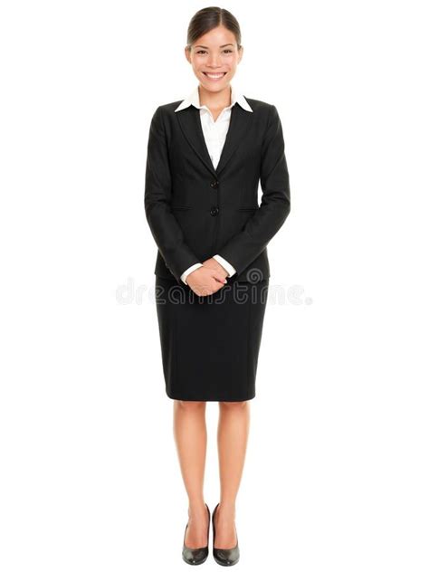 Business People Business Woman Standing In Full Body Smiling Happy