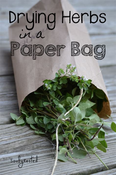 Drying Herbs In A Paper Bag Souly Rested