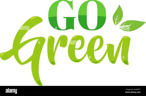 Go Green Logo Isolated Vector Illustration Stock Vector Image And Art