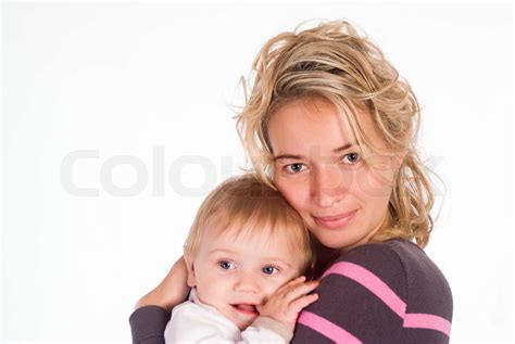 mom and her son stock image colourbox