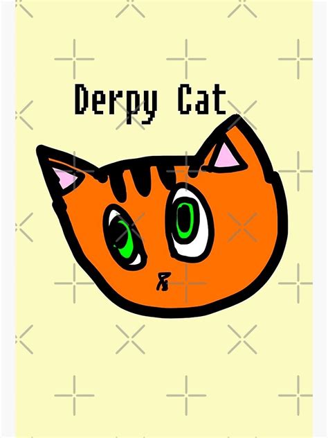 Derpy Cat Is Cutest Cat Cartoon Cat Funny Cat Orange Cat Canvas