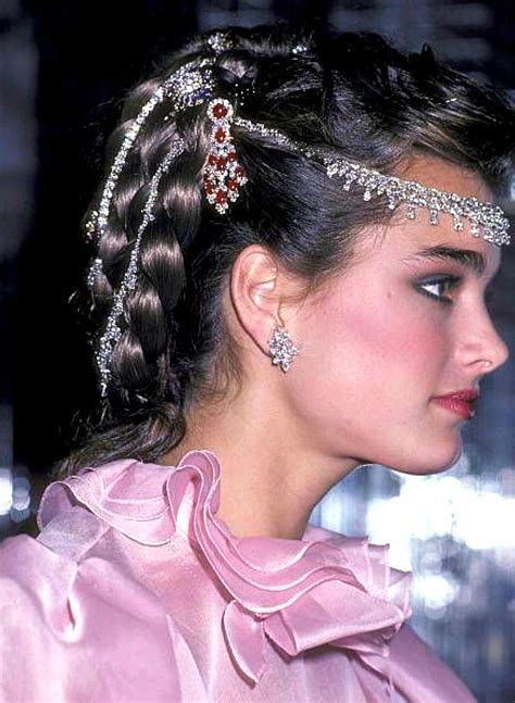 Young Brooke Shields Wearing Diamond Headpiece Hair Goals From Getty