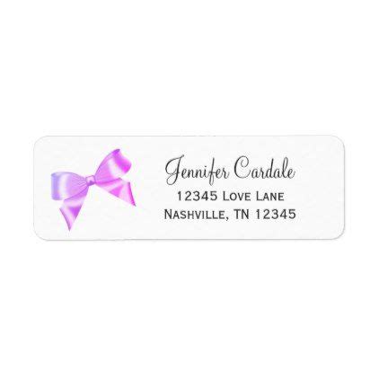 Pink Baby Girl Bow Baby Shower Address Labels Return Address Gifts