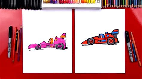 Stay tooned for more tutorials! How To Draw A Race Car For Young Artists - Art For Kids Hub